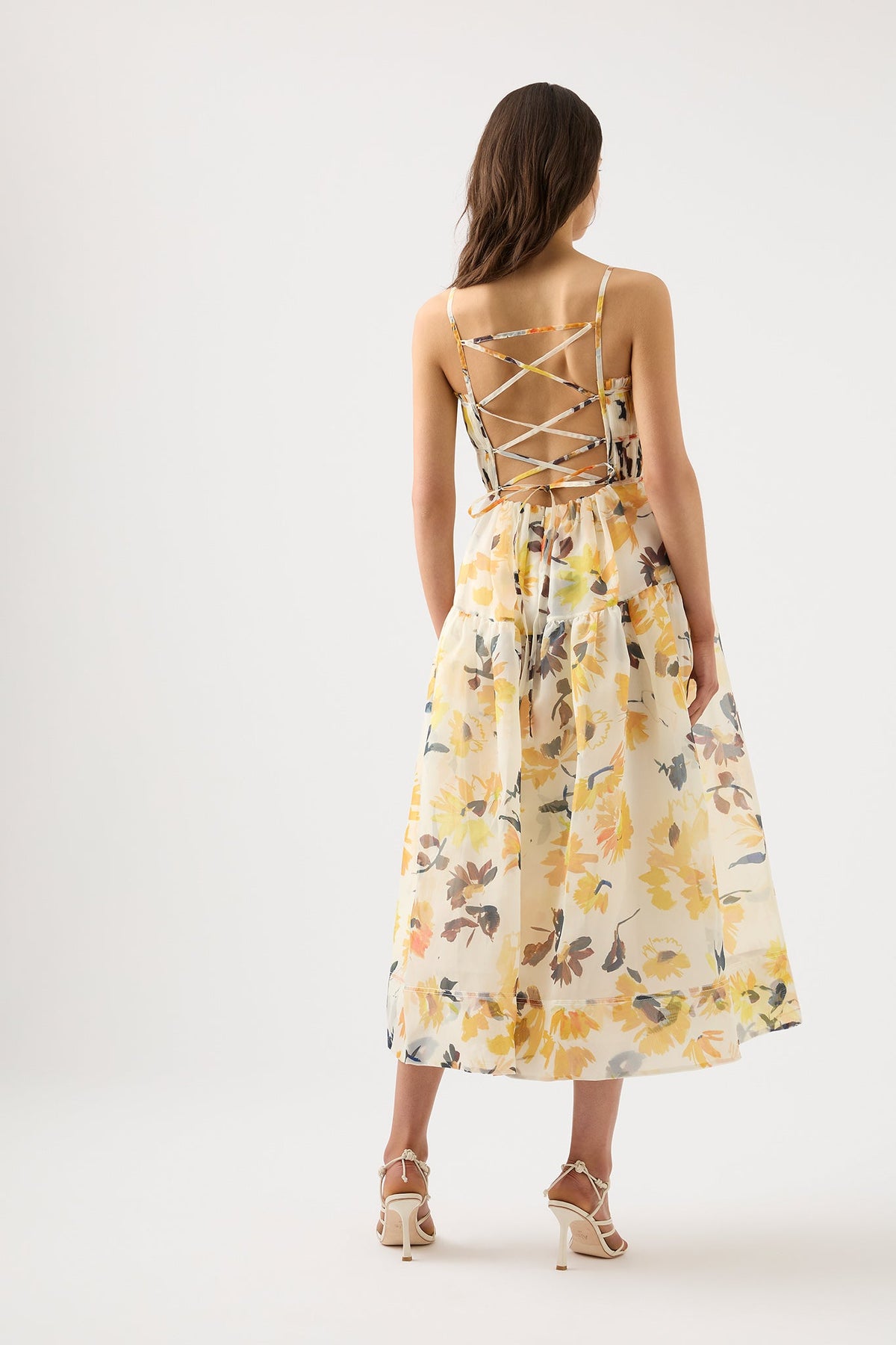 Women Botanica Cross Back Midi Dress | Aje