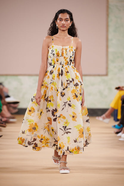 Women Botanica Cross Back Midi Dress | Aje