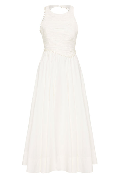 Women Florence Pearl Trim Midi Dress | Aje