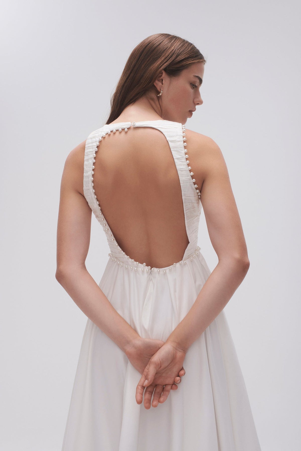 Women Florence Pearl Trim Midi Dress | Aje