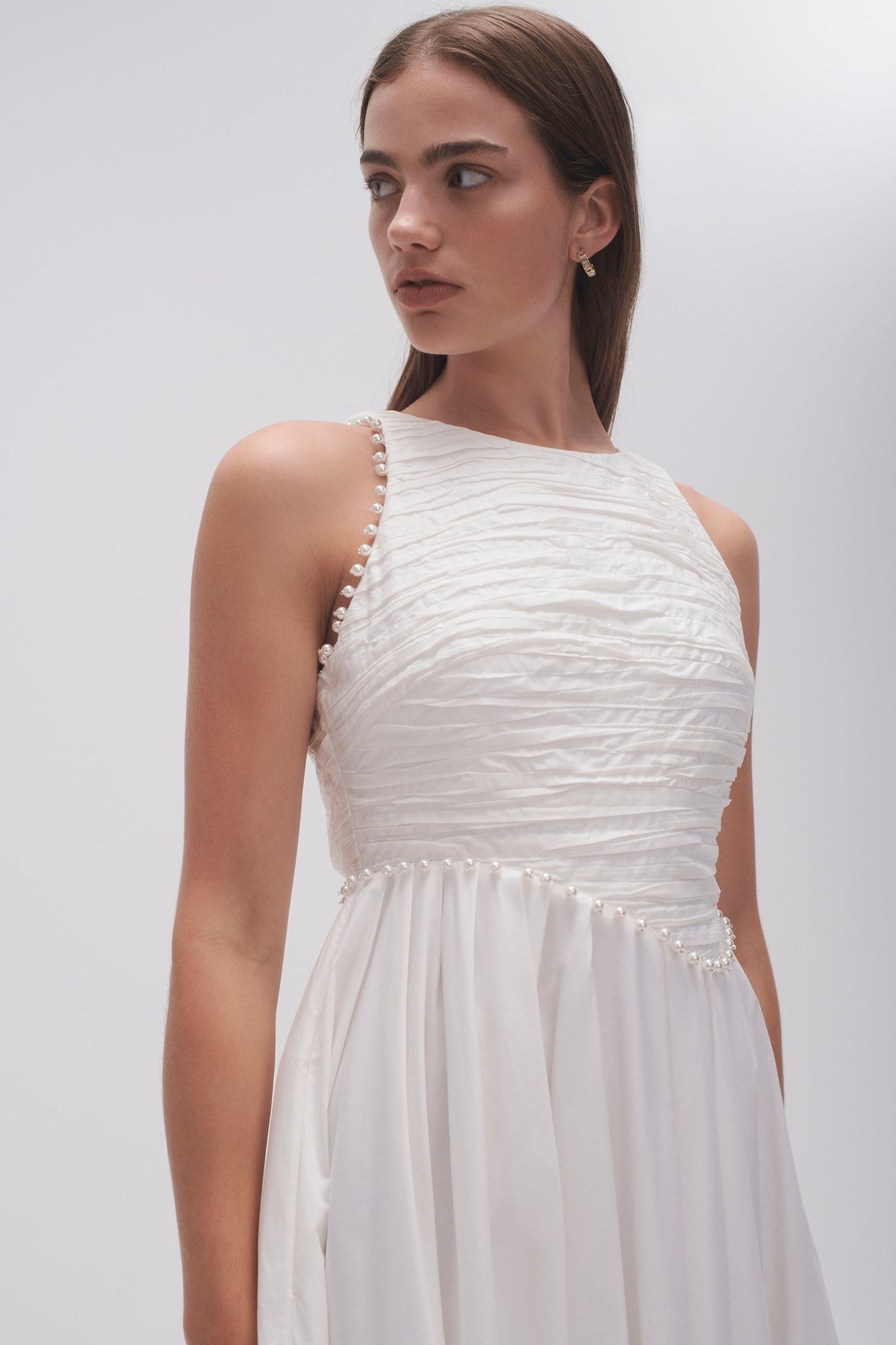 Women Florence Pearl Trim Midi Dress | Aje