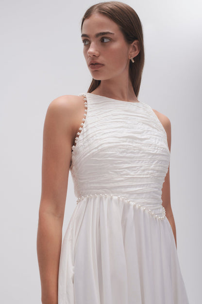 Women Florence Pearl Trim Midi Dress | Aje