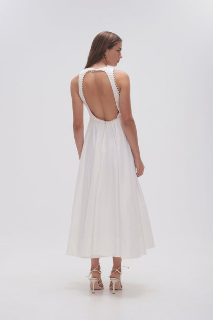 Women Florence Pearl Trim Midi Dress | Aje