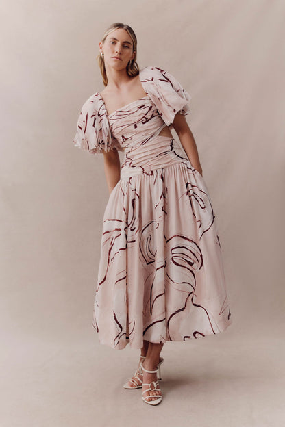Women Marianne Ruched Midi Dress | Aje