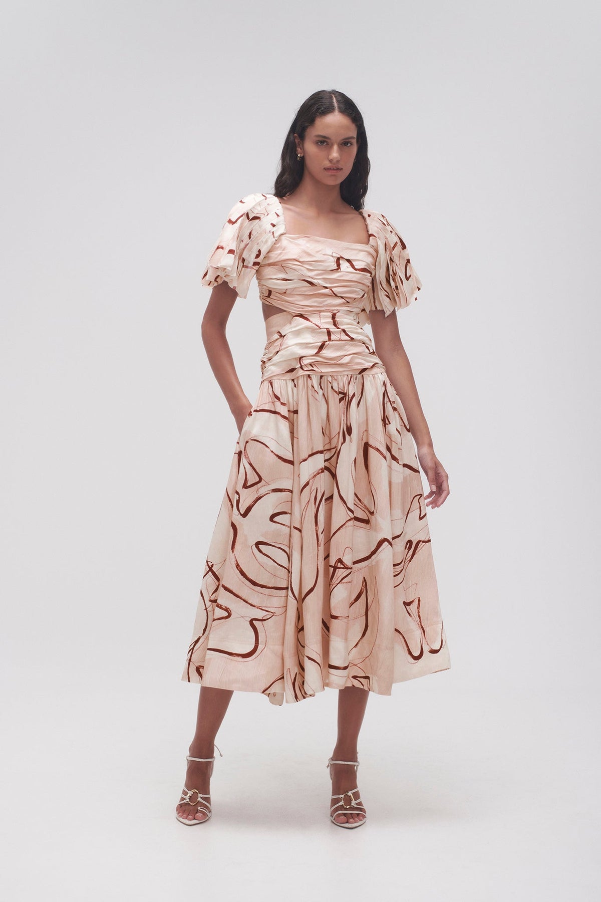 Women Marianne Ruched Midi Dress | Aje