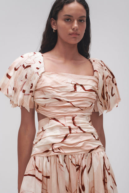 Women Marianne Ruched Midi Dress | Aje