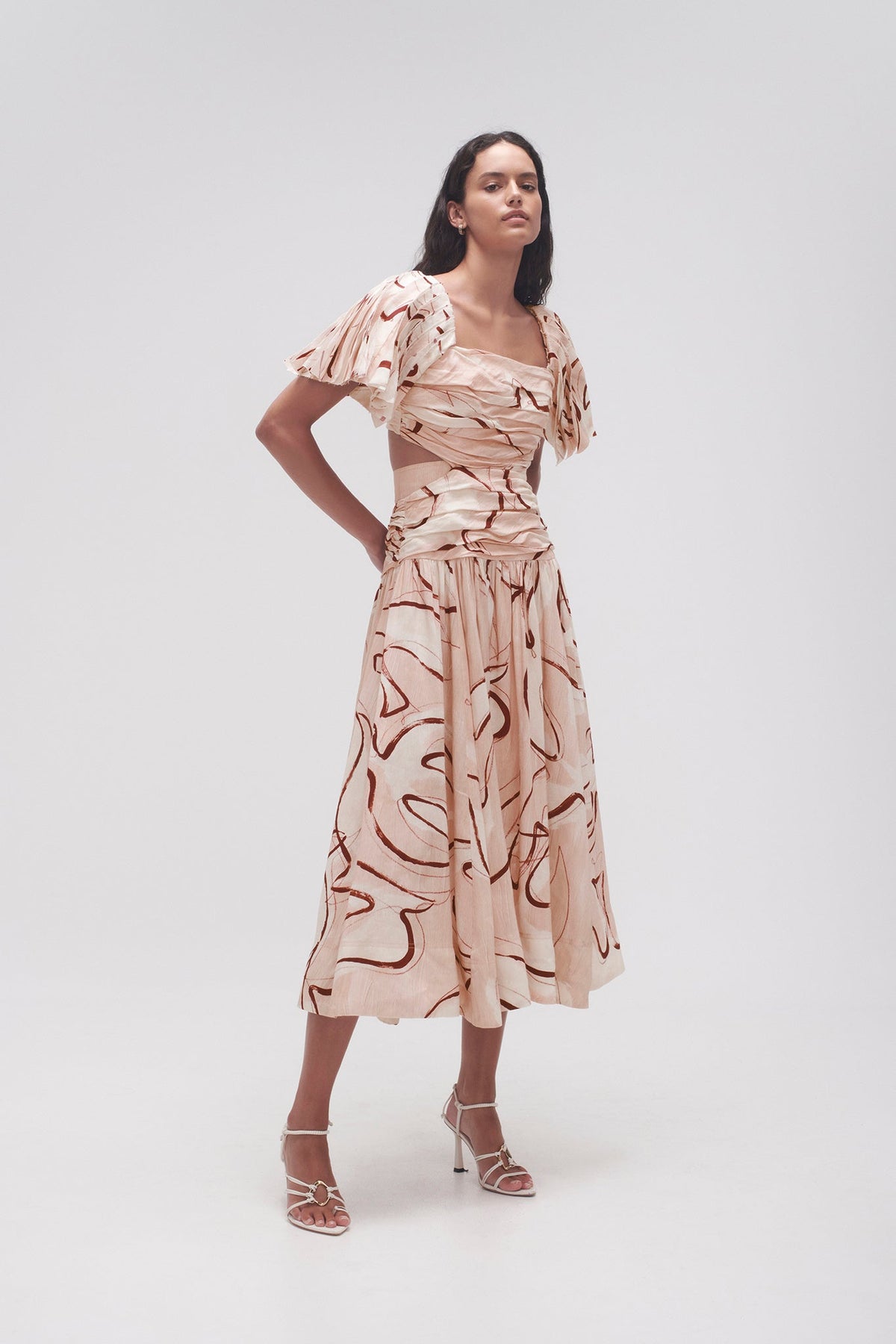 Women Marianne Ruched Midi Dress | Aje