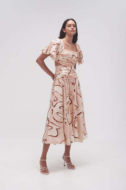 Women Marianne Ruched Midi Dress | Aje
