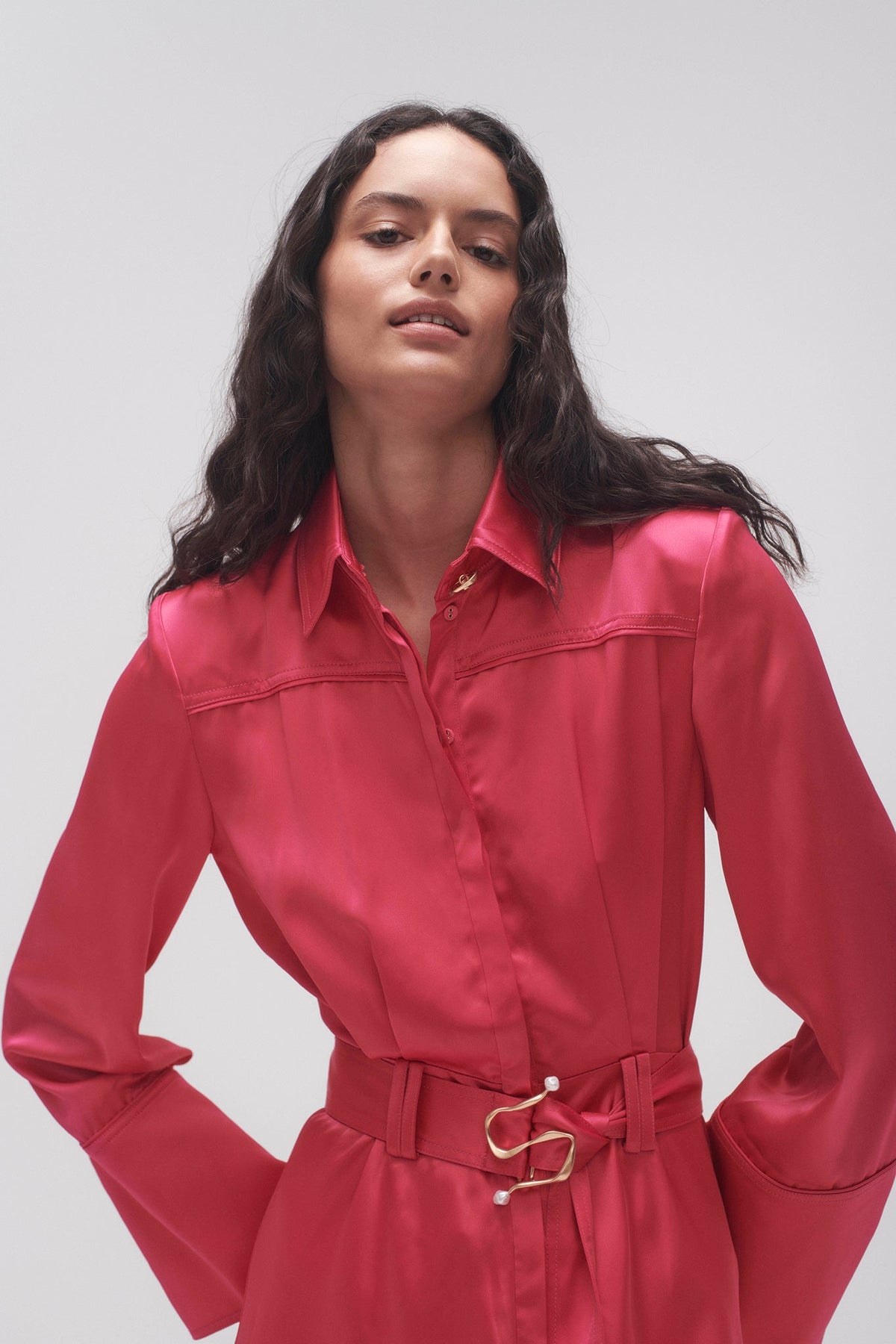 Women Echo Belted Midi Shirt Dress | Aje
