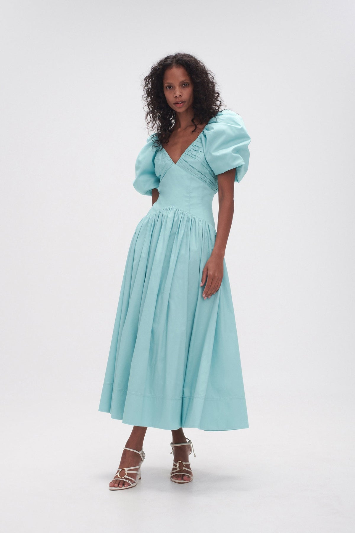 Women Gabrielle Plunge Midi Dress | Aje