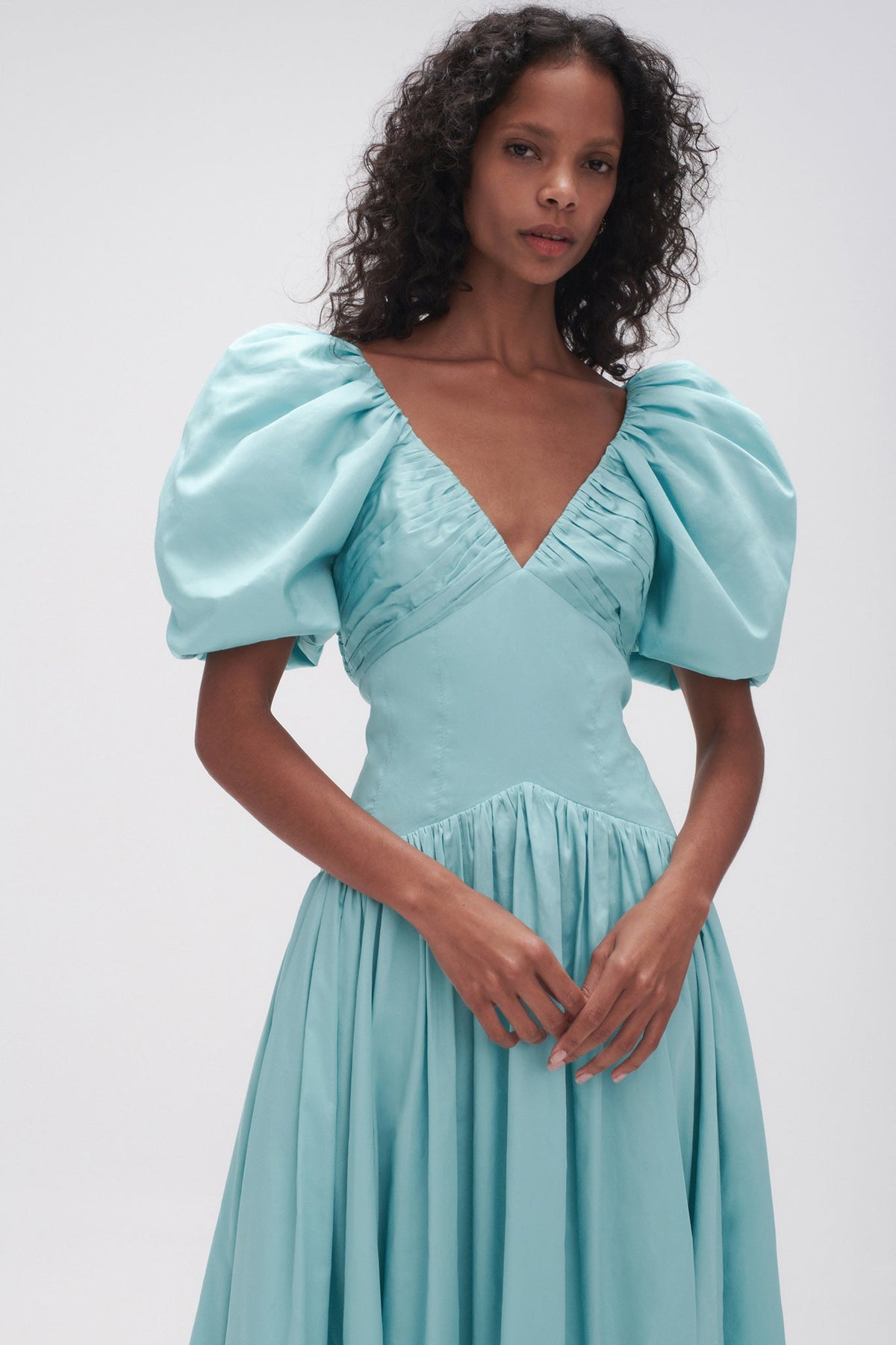 Women Gabrielle Plunge Midi Dress | Aje