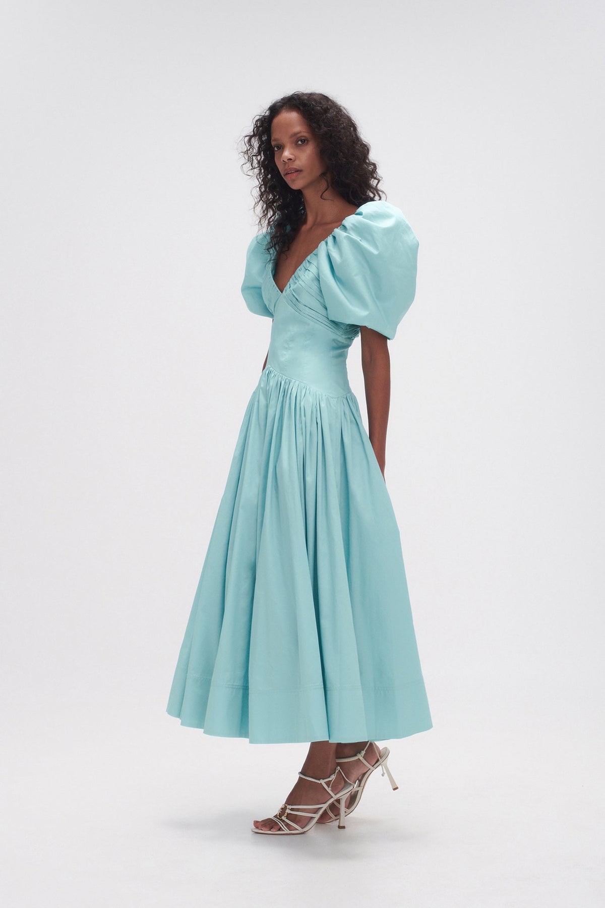Women Gabrielle Plunge Midi Dress | Aje