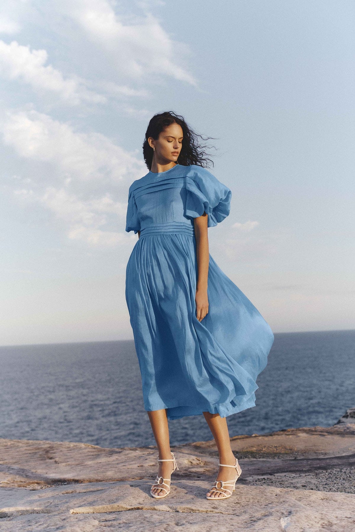 Women Sylvia Pintuck Midi Dress | Aje