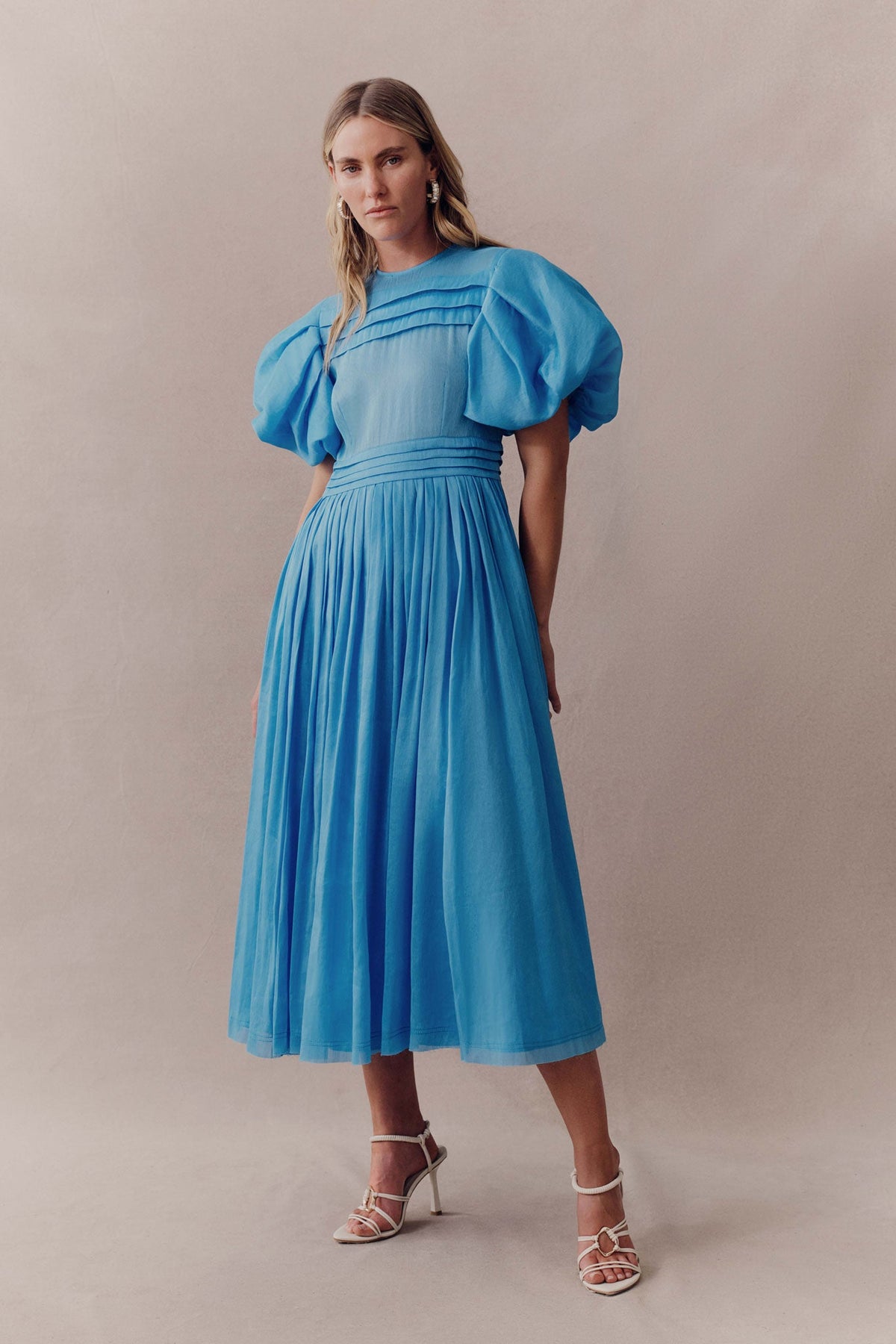 Women Sylvia Pintuck Midi Dress | Aje