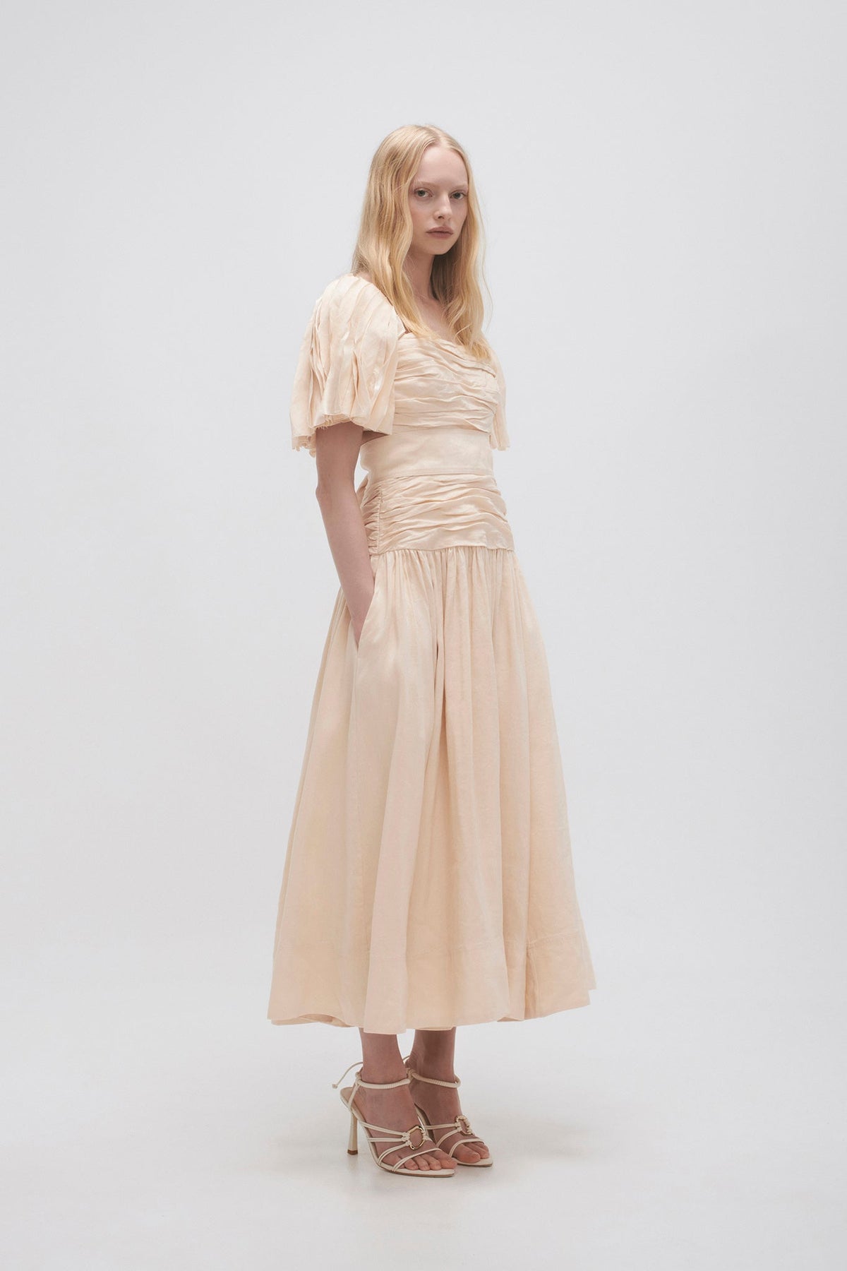 Women Marianne Ruched Midi Dress | Aje