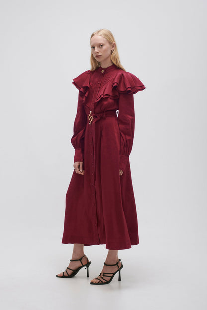 Women Isabella Belted Midi Dress | Aje