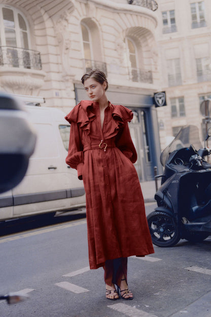 Women Isabella Belted Midi Dress | Aje