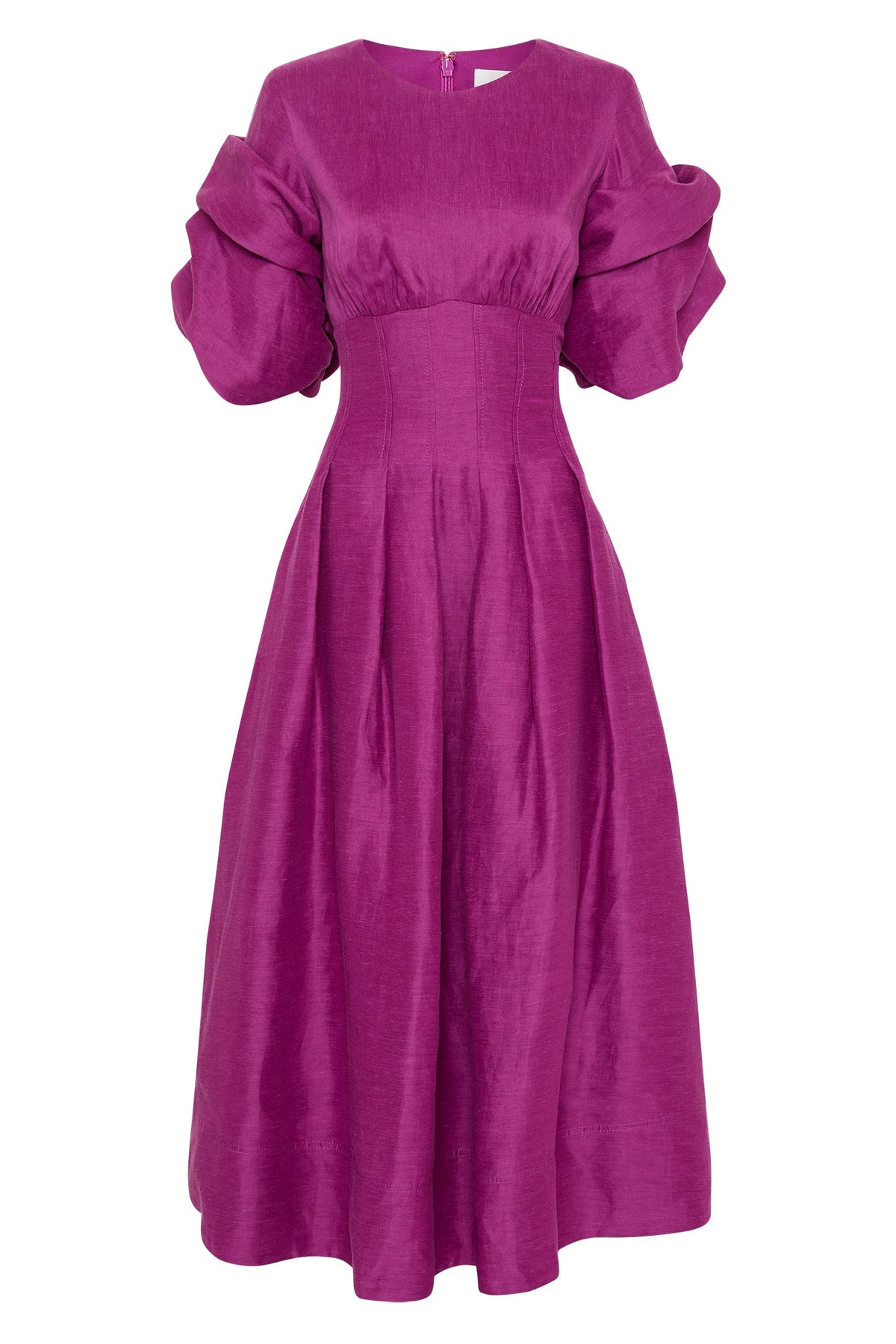 Women Adelie Puff Sleeve Midi Dress | Aje