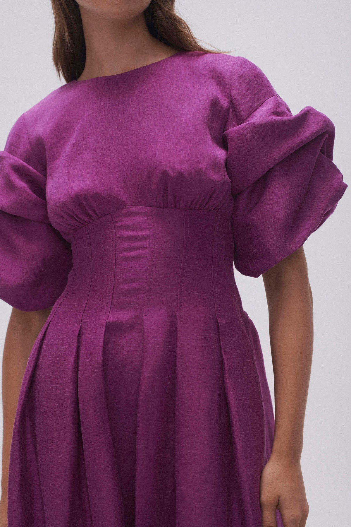 Women Adelie Puff Sleeve Midi Dress | Aje