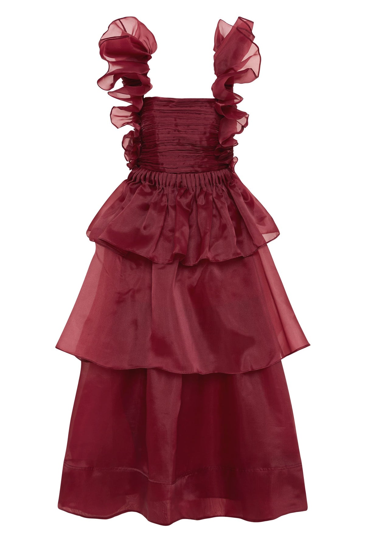 Women Asra Pleated Frill Midi Dress | Aje