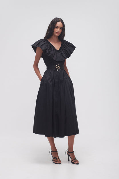 Women Alma Bubble Frill Midi Dress | Aje