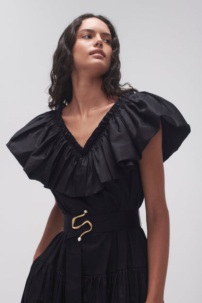 Women Alma Bubble Frill Midi Dress | Aje