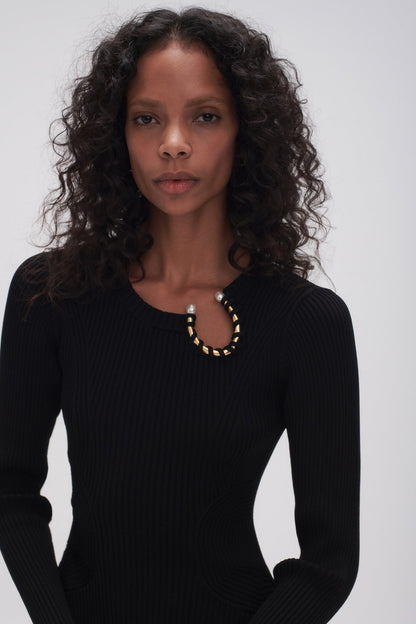 Women Crescent Knit Midi Dress | Aje