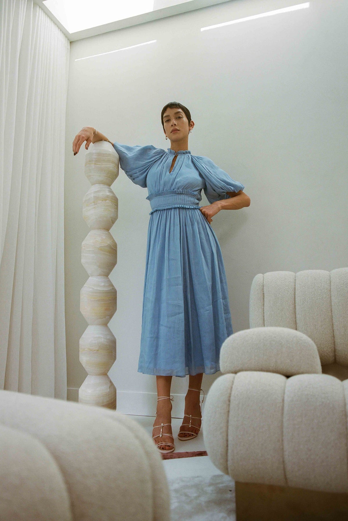 Women Elysium Blouson Midi Dress | Aje