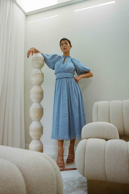 Women Elysium Blouson Midi Dress | Aje