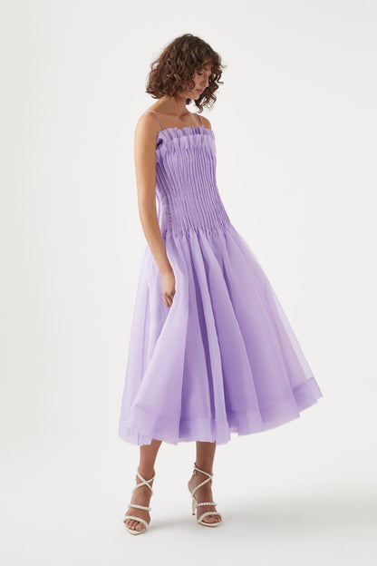 Women Horizon Pintucked Midi Dress | Aje