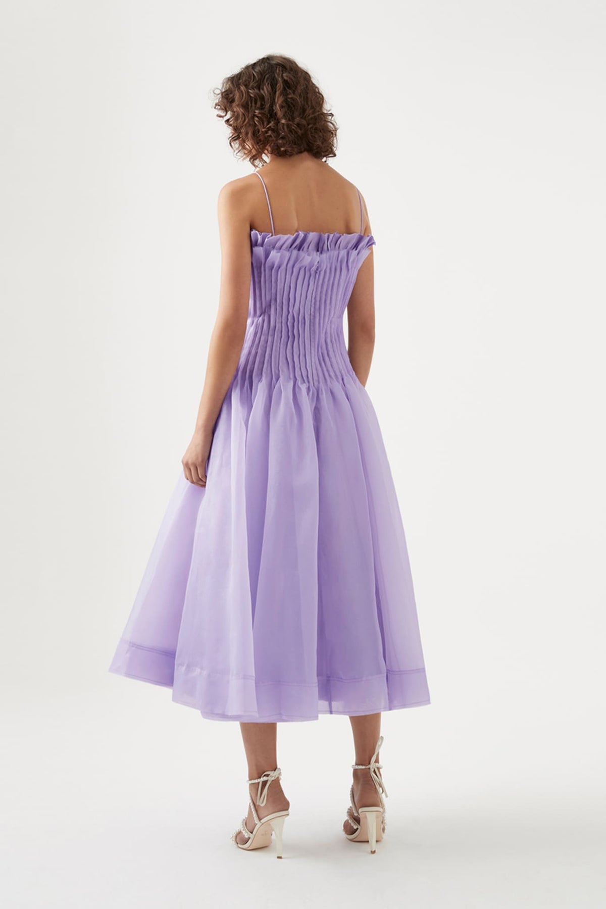 Women Horizon Pintucked Midi Dress | Aje