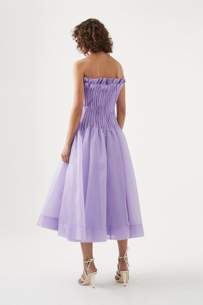 Women Horizon Pintucked Midi Dress | Aje