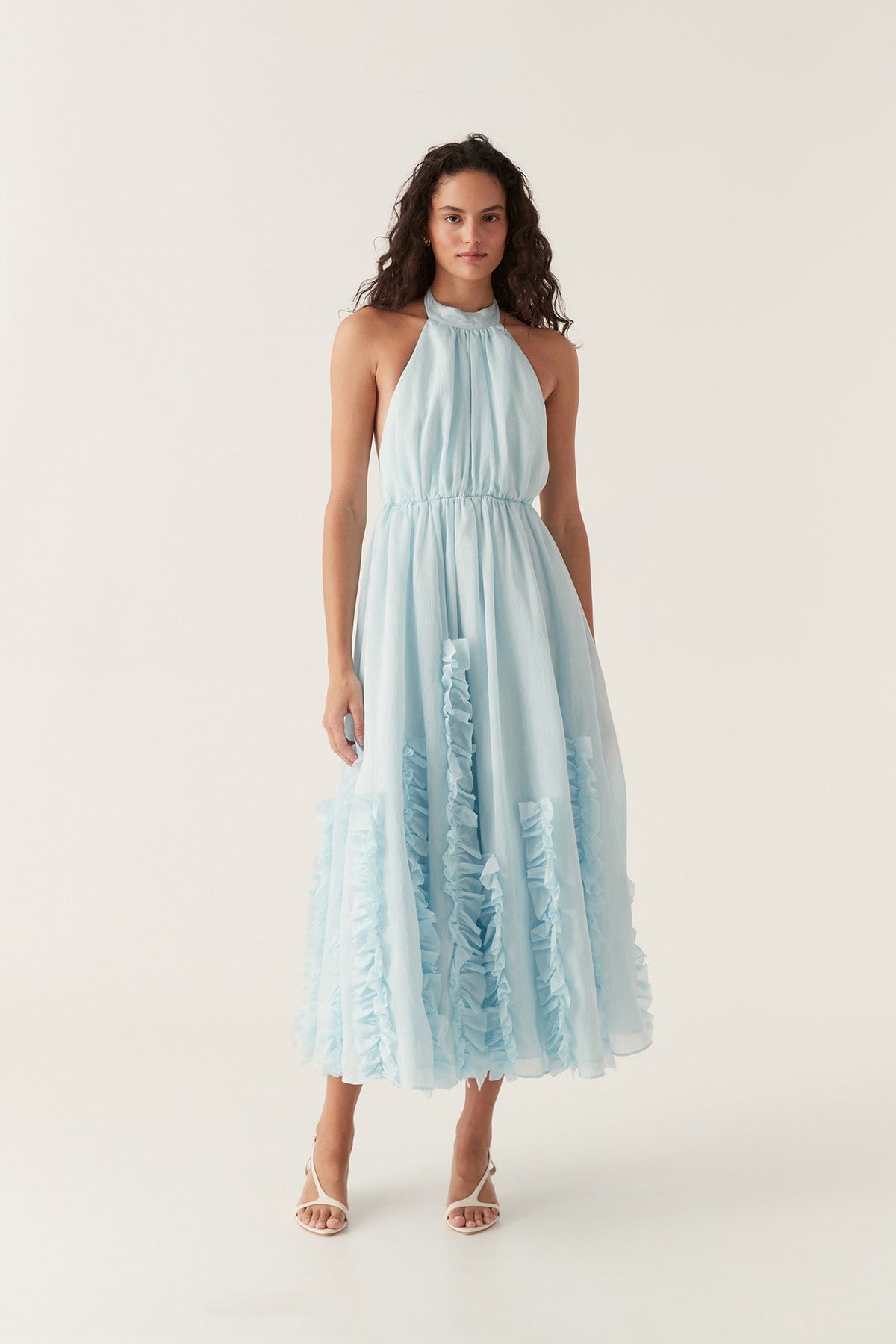 Women Hilma Frill Maxi Halter Dress | Aje