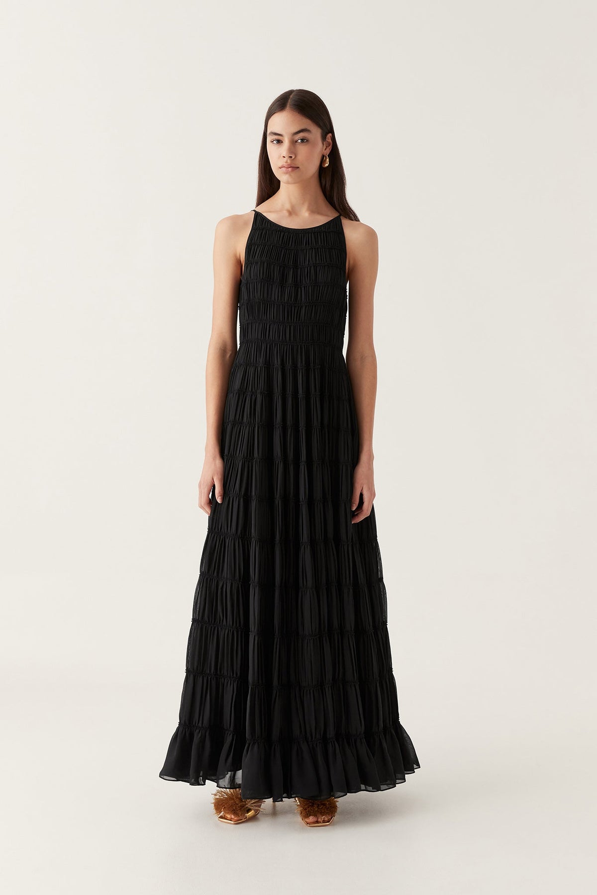 Women Rosewood Ruched Maxi Dress | Aje