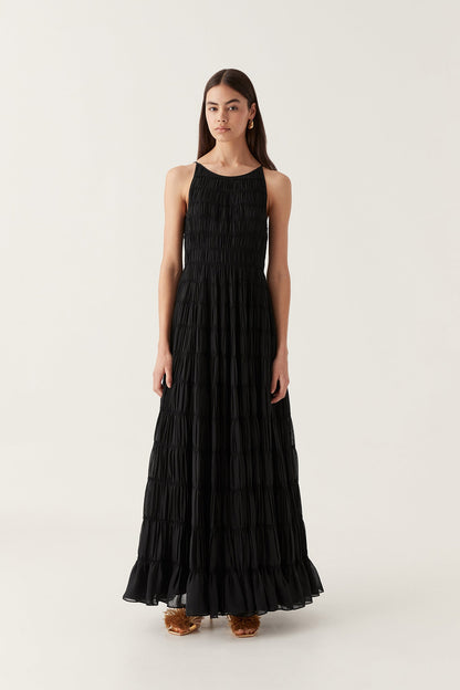 Women Rosewood Ruched Maxi Dress | Aje