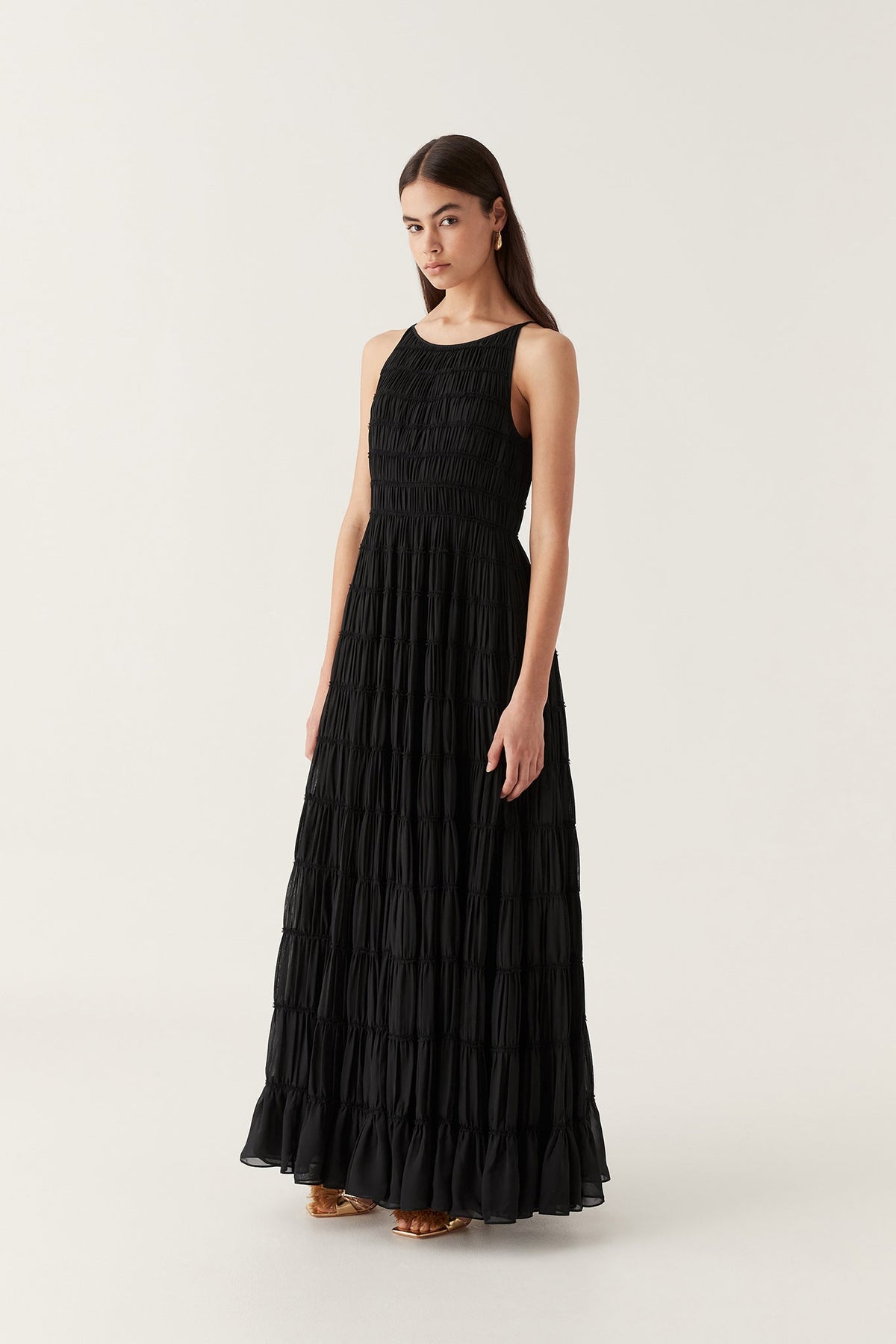 Women Rosewood Ruched Maxi Dress | Aje
