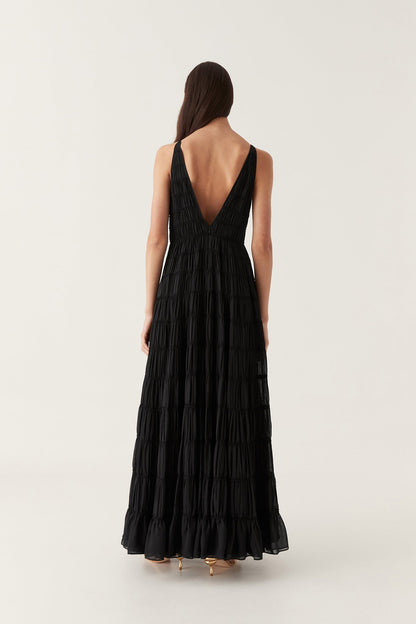 Women Rosewood Ruched Maxi Dress | Aje