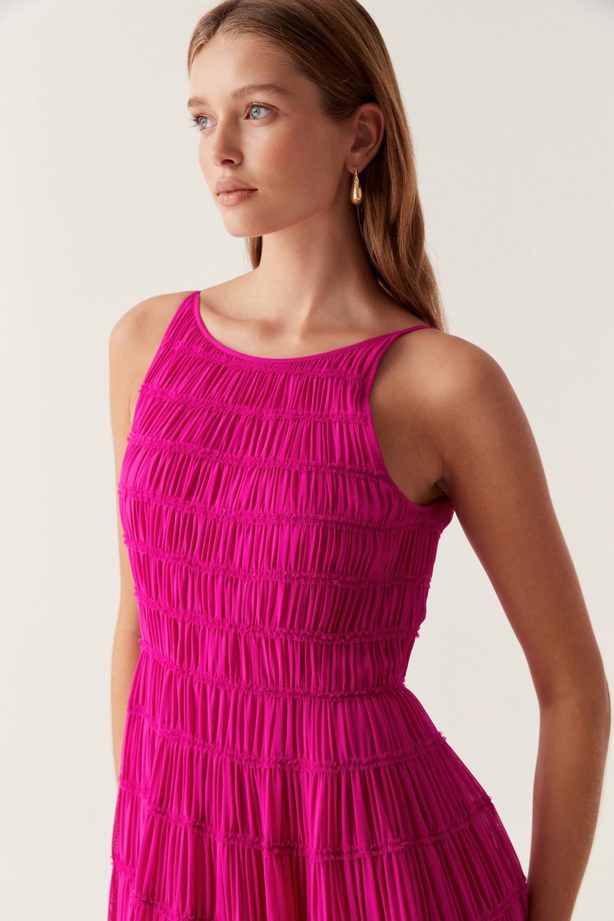 Women Rosewood Ruched Maxi Dress | Aje