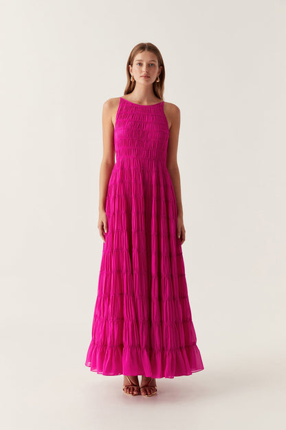 Women Rosewood Ruched Maxi Dress | Aje