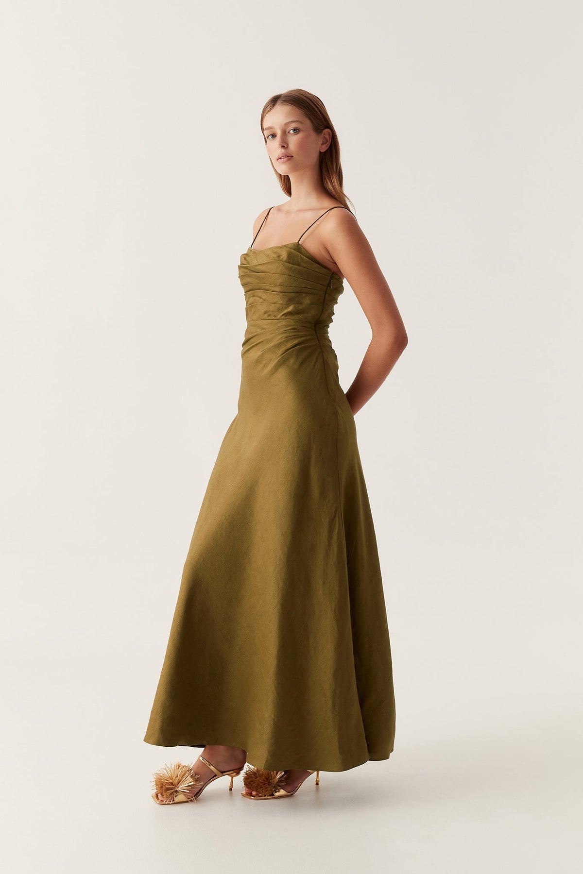 Women Clarice Draped Maxi Dress | Aje