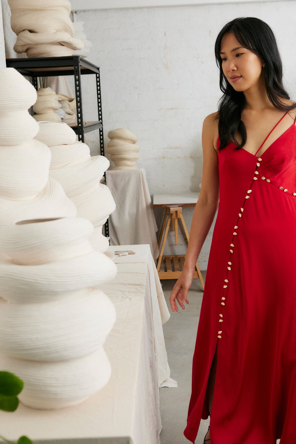 Women Riddle Button Down Maxi Dress | Aje
