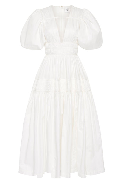 Women Fallingwater Ruched Midi Dress | Aje