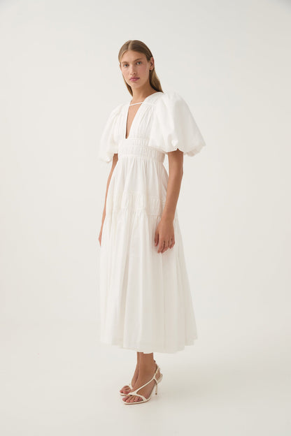 Women Fallingwater Ruched Midi Dress | Aje