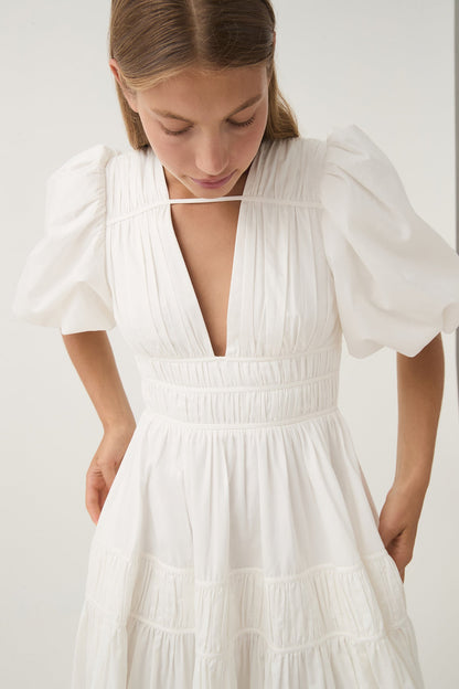 Women Fallingwater Ruched Midi Dress | Aje