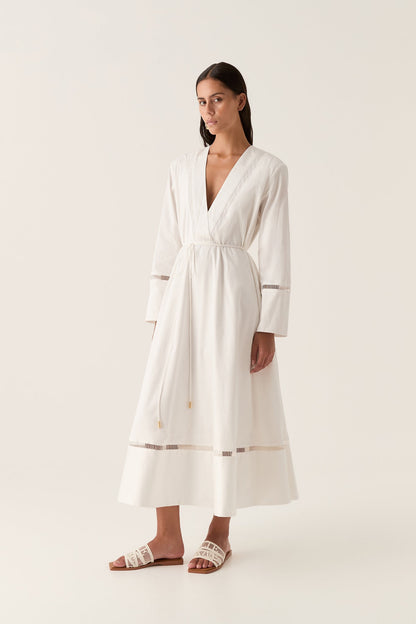 Women Reborn Ladder Trim Midi Dress | Aje