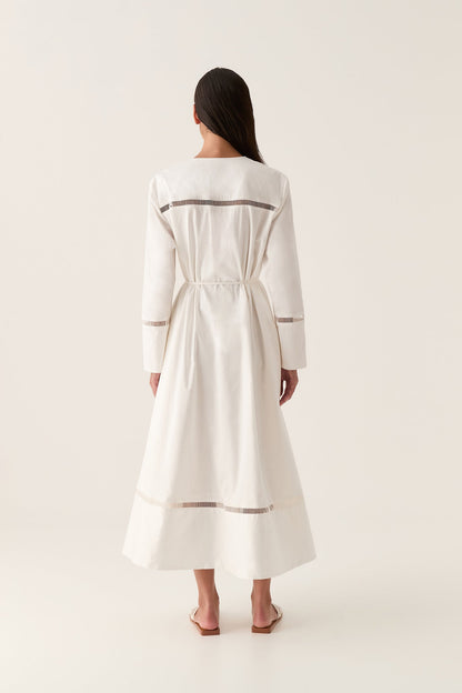 Women Reborn Ladder Trim Midi Dress | Aje