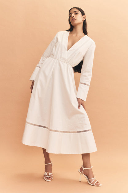 Women Reborn Ladder Trim Midi Dress | Aje