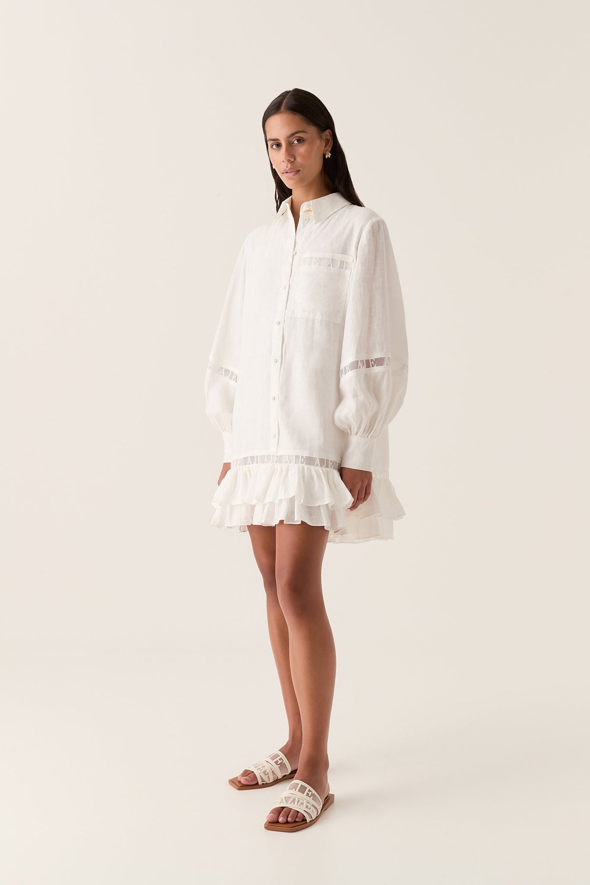 Women Reframe Logo Trim Mini Dress | Aje