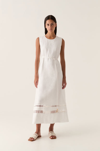 Women Reframe Logo Trim Midi Dress | Aje