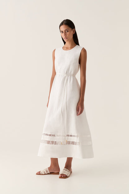 Women Reframe Logo Trim Midi Dress | Aje